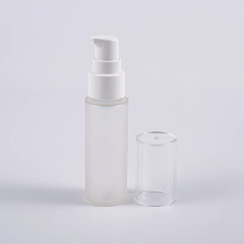 Forskellige farver rund form 30ml PETG Lotionflaske med pumpe Rejsebrug Forskellige farver rund form 30ml PETG Lotionflaske med pumpe Rejsebrug
