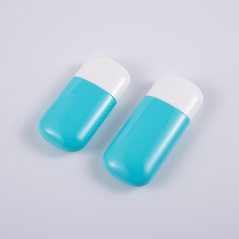 30 ml & 50 ml blå PE solcremeflaske med UV-beskyttelse