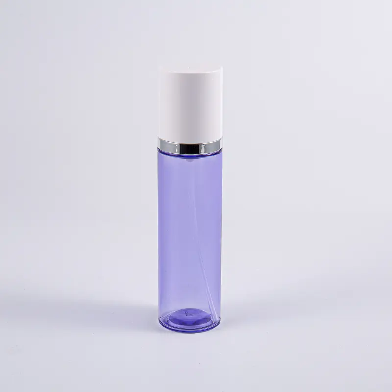 Lilla farve 35 ml rund serumlotionflaske med aluminiumspumpe
