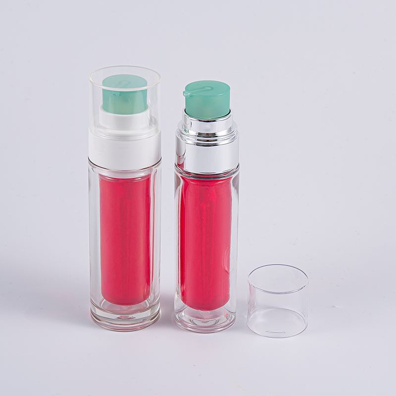 Klar PETG flaske med flerlags komposit inderpose 30 ml 50 ml vakuumflaske med pumpe
