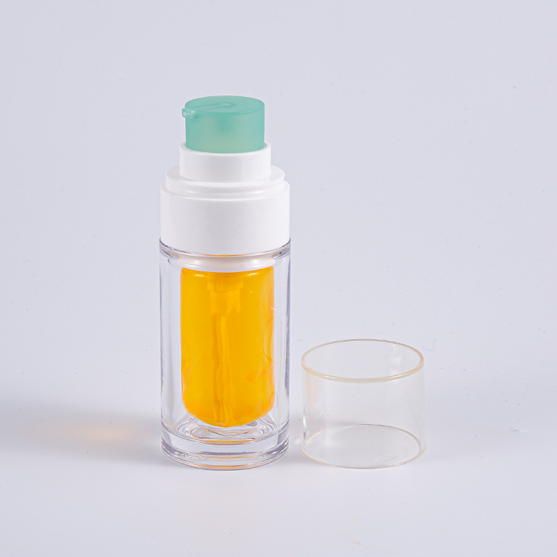 Klar PETG flaske med flerlags komposit inderpose 30 ml 50 ml vakuumflaske med pumpe