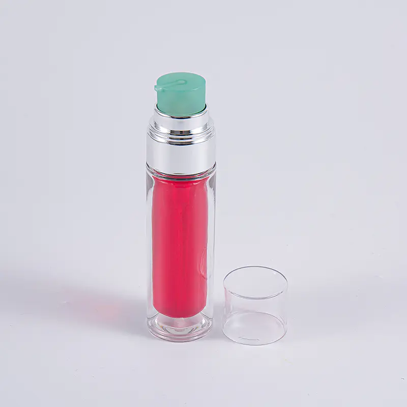 Klar PETG flaske med flerlags komposit inderpose 30 ml 50 ml vakuumflaske med pumpe