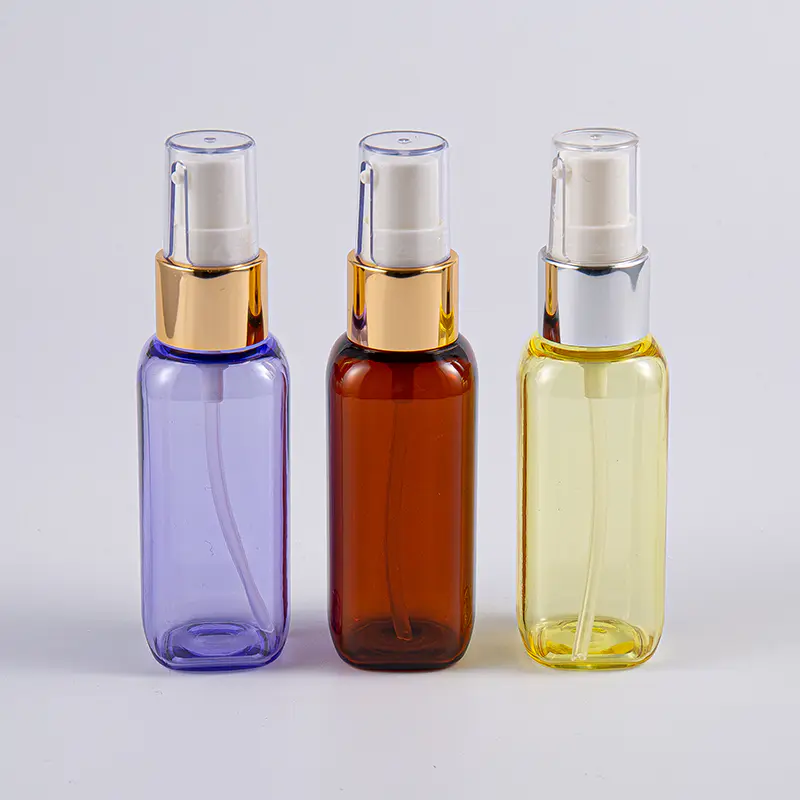 Rejser Brug 50 ml Petg Square Shape flaske med pumpe
