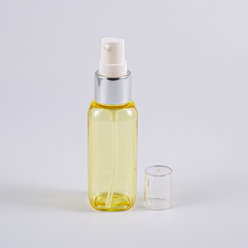 Rejser Brug 50 ml Petg Square Shape flaske med pumpe