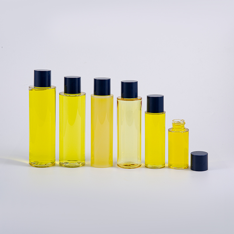50ml 100ml 120ml 130ml 170ml 200ml PETG rund lotionflaske med rund skruelåg og små indsatser